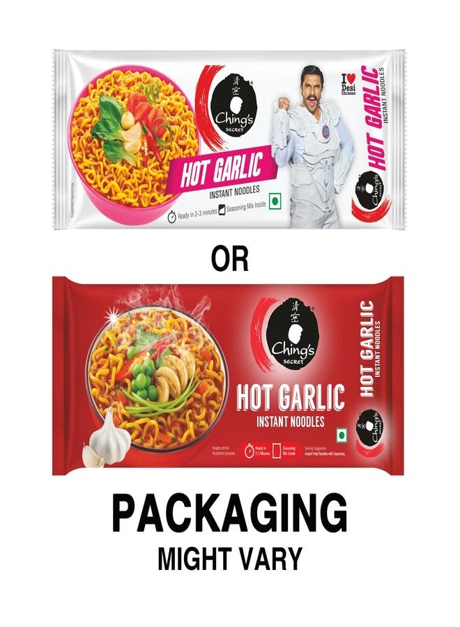 Ching's Ching’s Hot Garlic Flavour Instant Noodles, Desi Chinese Flavour, Vegetarian, 240g - Image 2