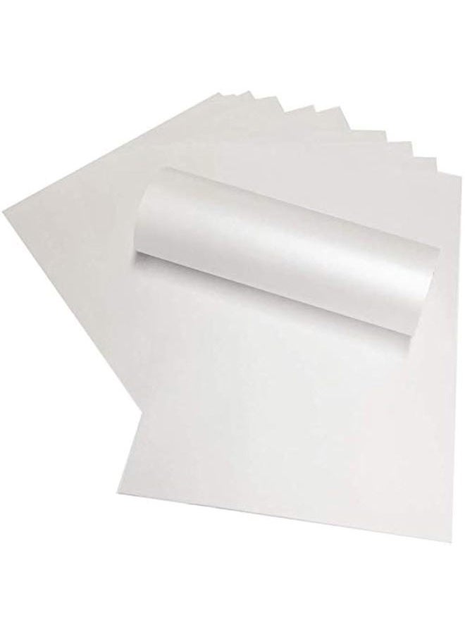 Syntego ورق لامع لؤلؤي أبيض جليدي A4 مزدوج الوجه 290gsm × 10 ورقات - Image 1
