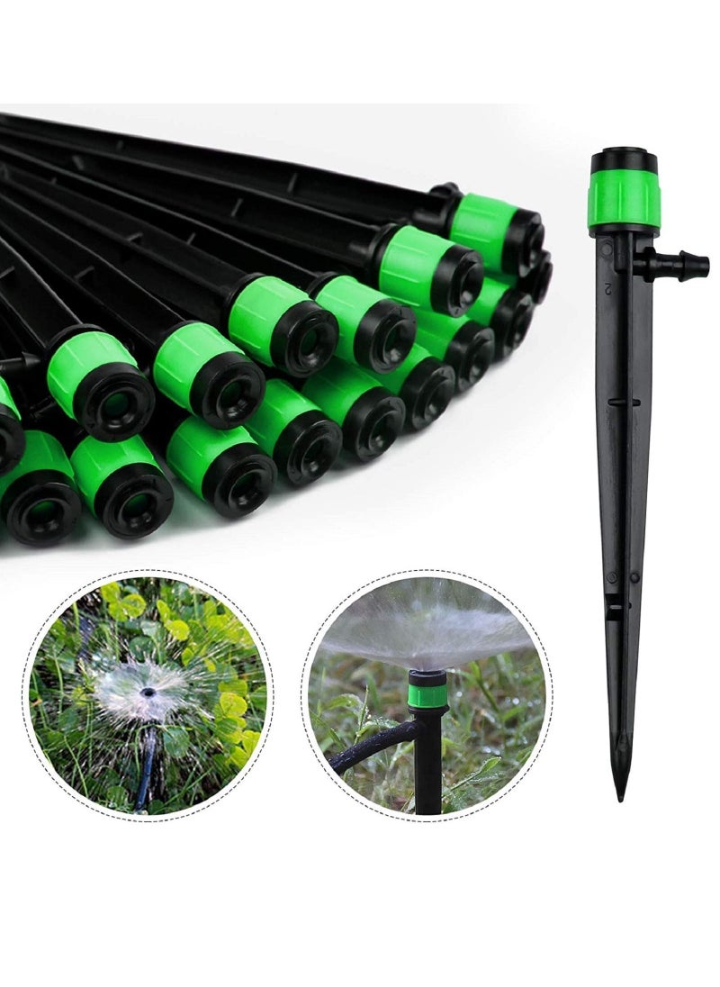 Y&D Irrigation Drippers Drip Emitters, 50Pcs 360 Degree Adjustable Fits 1/4 Tube, for Water Flow System  - Image 1