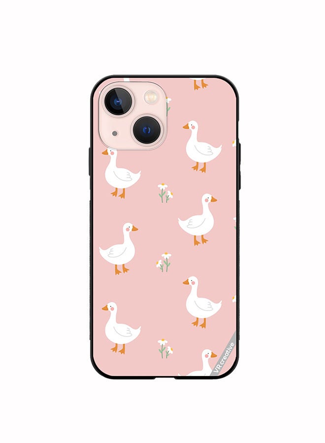 VR CREATIVE Protective Case Cover For Apple iPhone 14 Plus Cute White Swan Goose Design Multicolour - Image 1