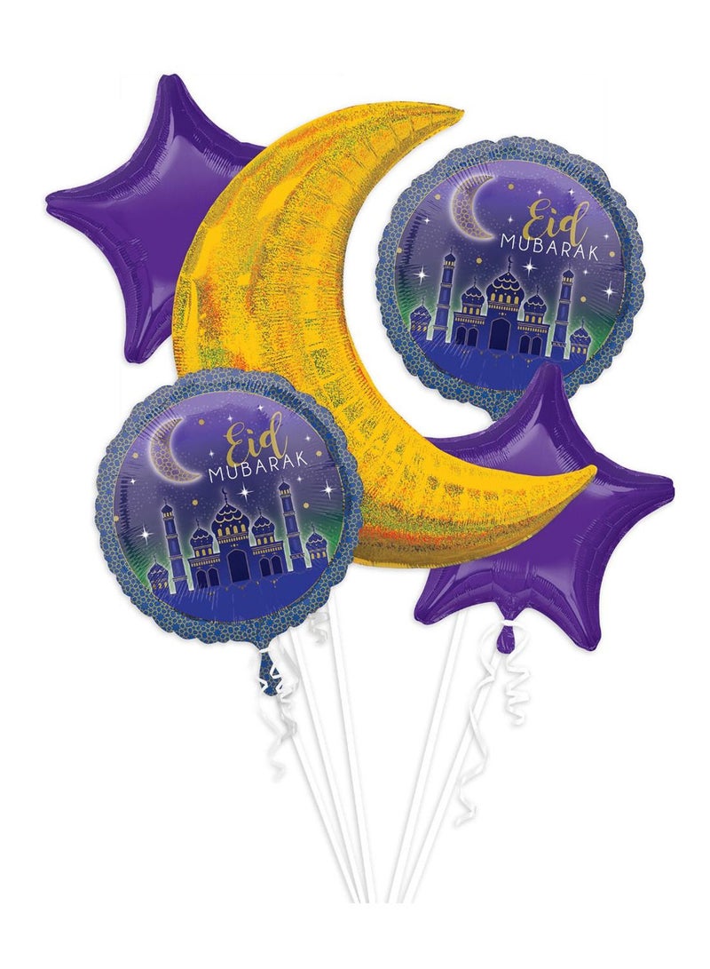 Anagram EID Balloon Bouquet 5pcs Decorations Party Supplies 