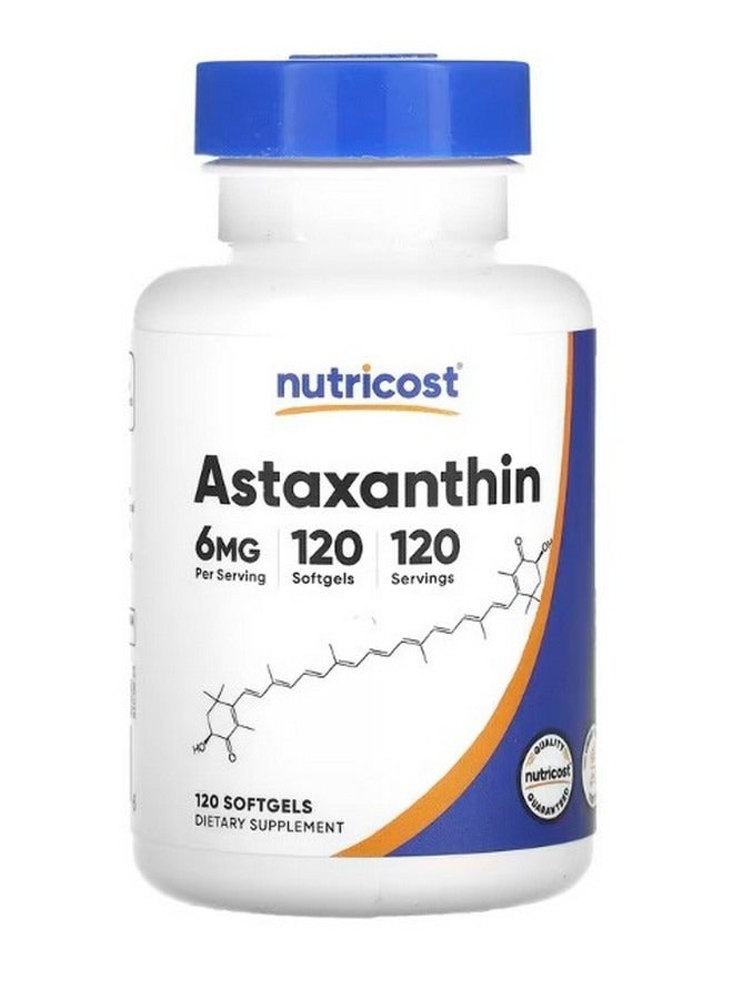 Nutricost Astaxanthin 6 Mg 120 Softgels - Image 1