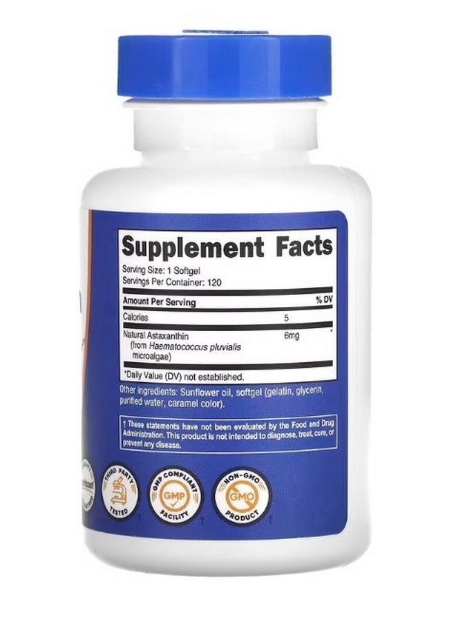 Nutricost Astaxanthin 6 Mg 120 Softgels - Image 2