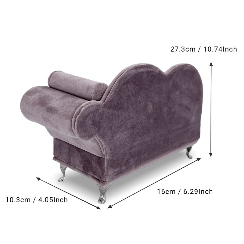 Yikko 1/6 Sofa Cushions for Dollhouse Living Room or Bedroom Decor, 12inch Dolls Accessories, Furniture for Blythe-Doll, Gift for Women Jewelry Box - Image 2