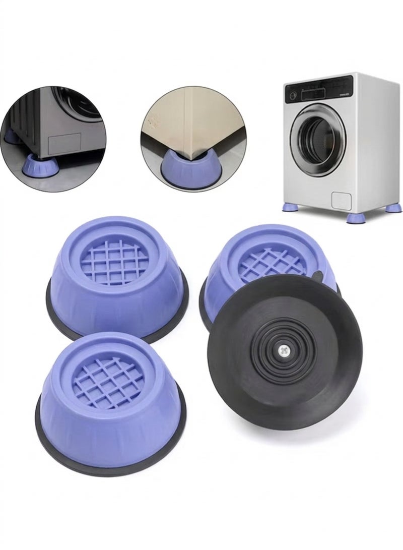 Set of 4 Anti-Vibration Washing Machine Pads – 10.5 cm | Multicolour Heavy-Duty Anti-Slip Rubber Feet for Washers & Dryers - Image 1