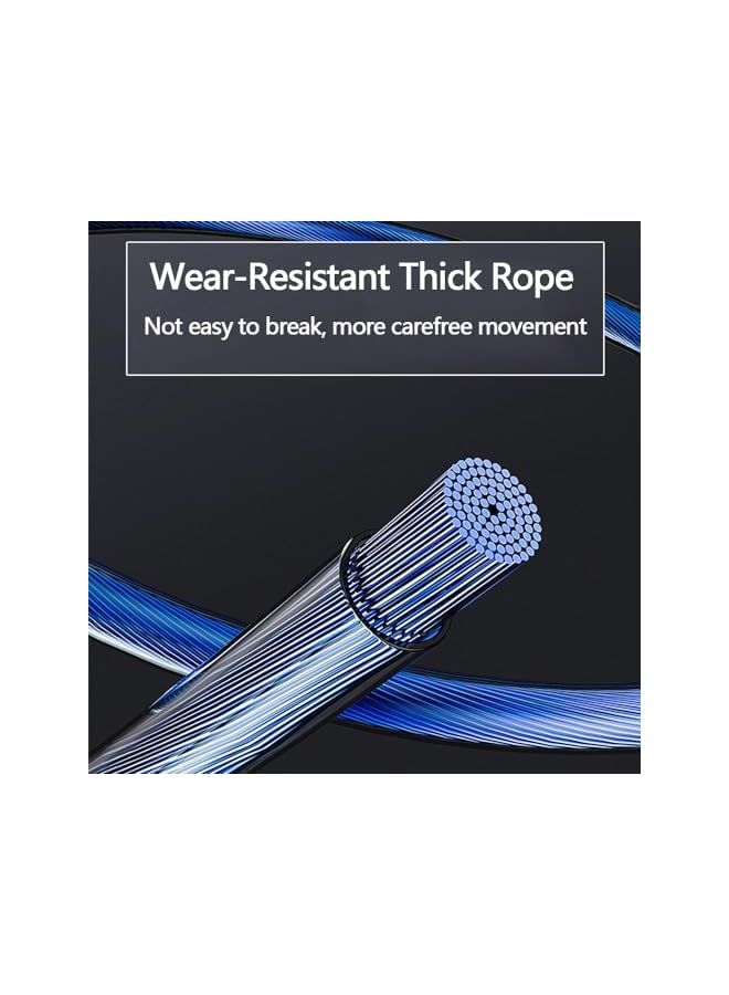 PROMASS Jumping Rope,High Speed Skip Rope Durable Grip With 2 Skipping Rope Tangle-Free Skipping Rope Adjustable Self-Locking 360 Degree Spin Jump Rope For Men Women Kids Fitness Exercise-Black - Image 5