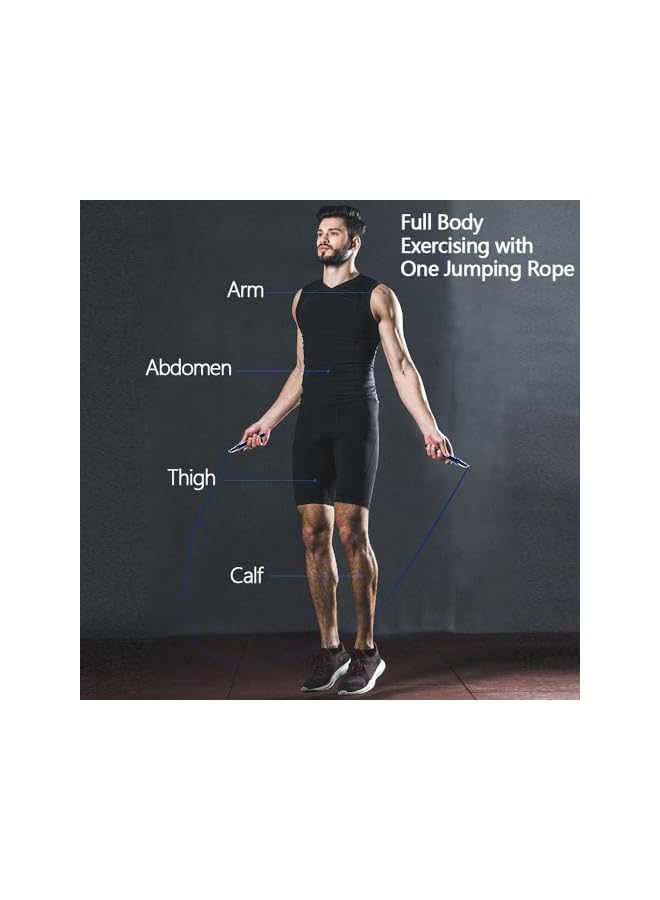 PROMASS Jumping Rope,High Speed Skip Rope Durable Grip With 2 Skipping Rope Tangle-Free Skipping Rope Adjustable Self-Locking 360 Degree Spin Jump Rope For Men Women Kids Fitness Exercise-Black - Image 3