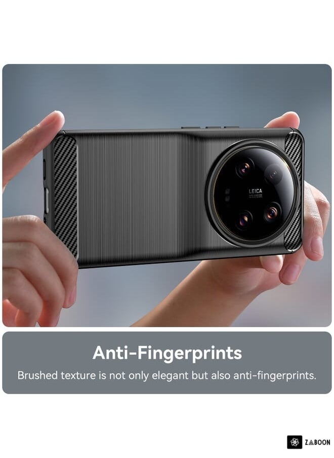Green Tiger For Xiaomi 13 Ultra Carbon Fiber Brushed Texture TPU Case(Black)  - Image 5
