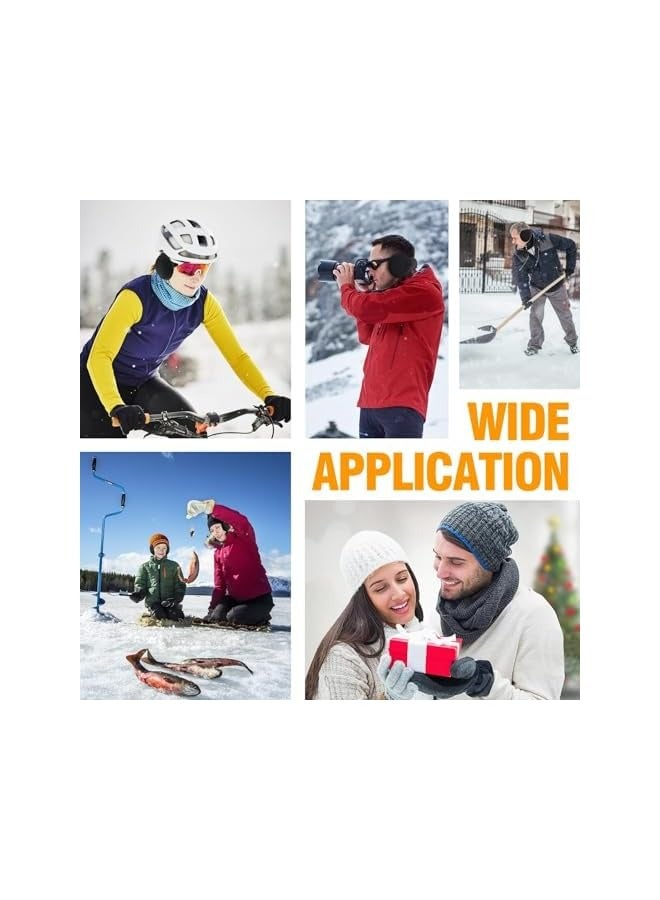 PROMASS Ear Muffs Winter Women Men Unisex, Adjustable Foldable Soft Warm Ear Warmers, Behind The Head Winter Warm Fur Earmuffs for Outdoor Activities, Cold Weather, Black - Image 2