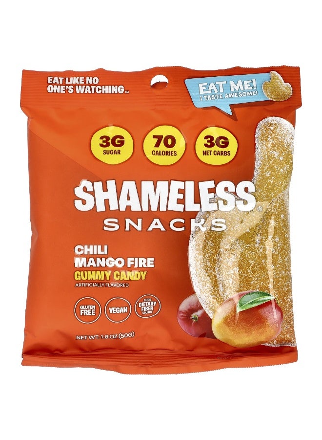 Shameless Snacks Shameless Snacks, Gummy Candy, Chili Mango Fire, 6 Bags, 1.8 oz (50 g) Each  - Image 3