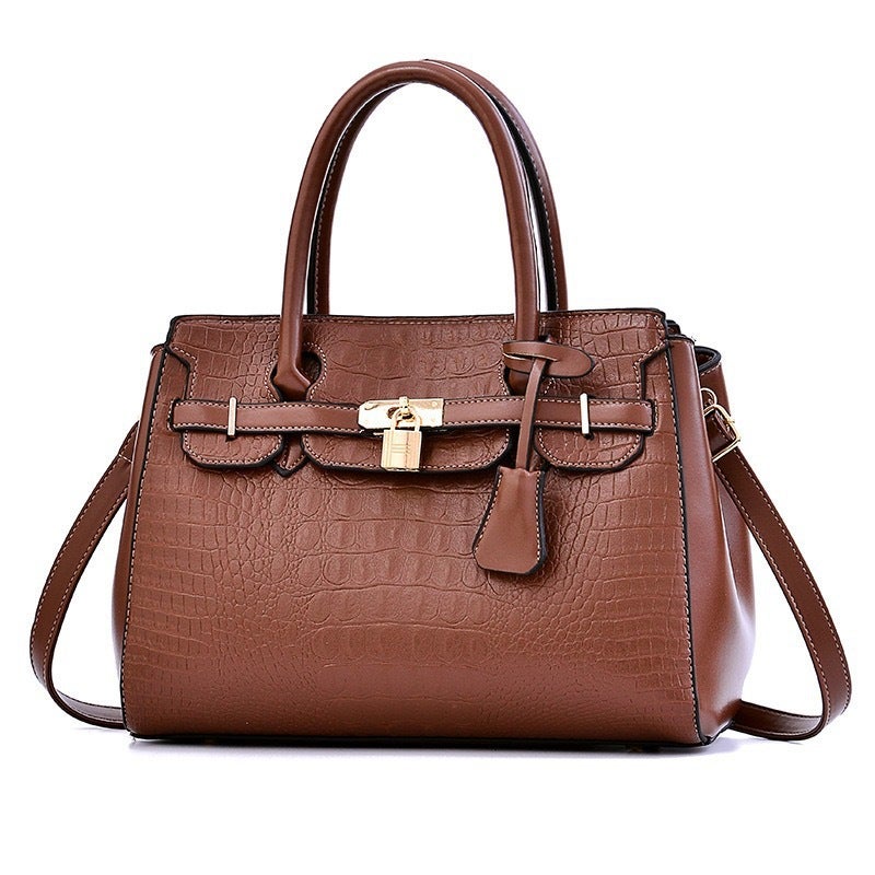 Women's PU Satchel Handbag, Large Capacity, Red - Image 4