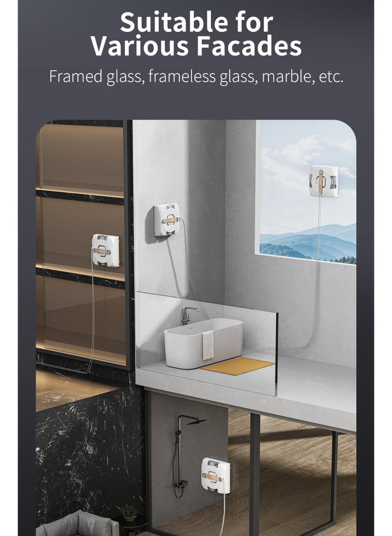 آيربوت روبوت تنظيف النوافذ Airbot W3 - فوهتان مع رذاذ بالموجات فوق الصوتية، وتخطيط ذكي للمسار، وقوة شفط 11000 باسكال، وتقنية اكتشاف الحواف، وUPS لمدة 20 دقيقة، و4 أوضاع تنظيف، ونظام MiHome Control Mijia Ecosystem - Image 4