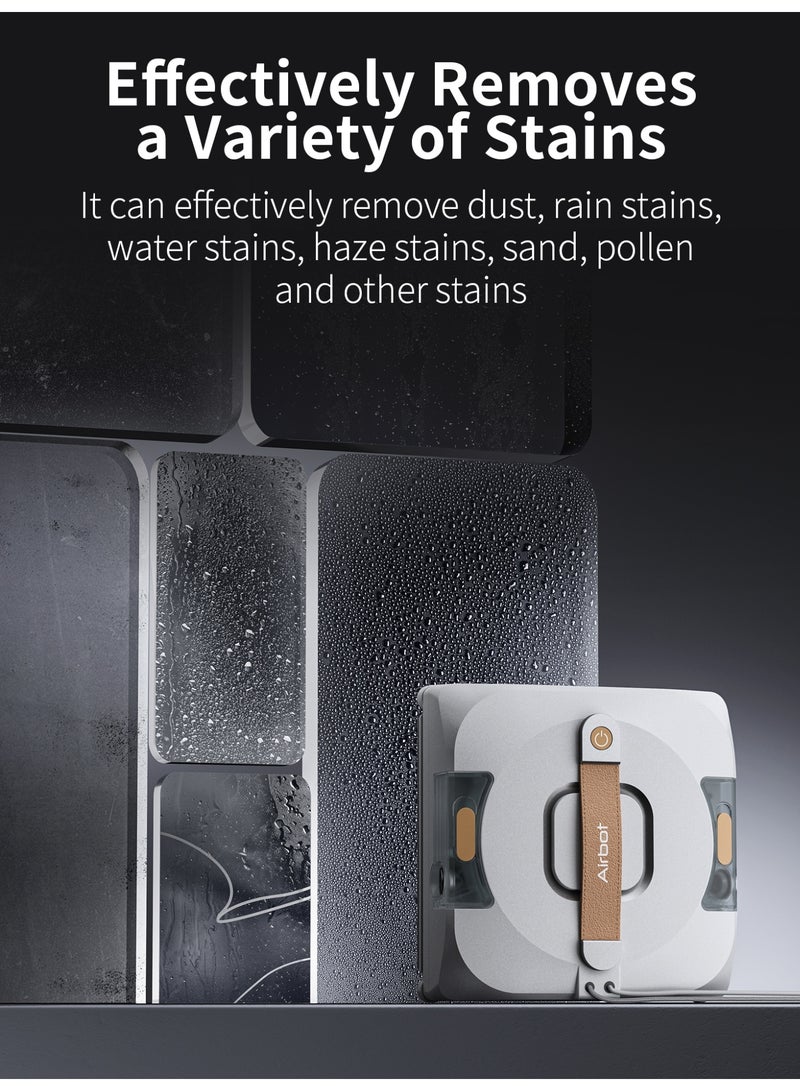 آيربوت روبوت تنظيف النوافذ Airbot W3 - فوهتان مع رذاذ بالموجات فوق الصوتية، وتخطيط ذكي للمسار، وقوة شفط 11000 باسكال، وتقنية اكتشاف الحواف، وUPS لمدة 20 دقيقة، و4 أوضاع تنظيف، ونظام MiHome Control Mijia Ecosystem - Image 3