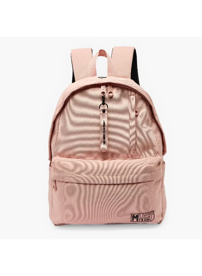 Must 16.5 Inches-Backpack-Monochrome-Sustainable-1 Cmprt (Rpet 900D Pu) Nude \ 32X17X42