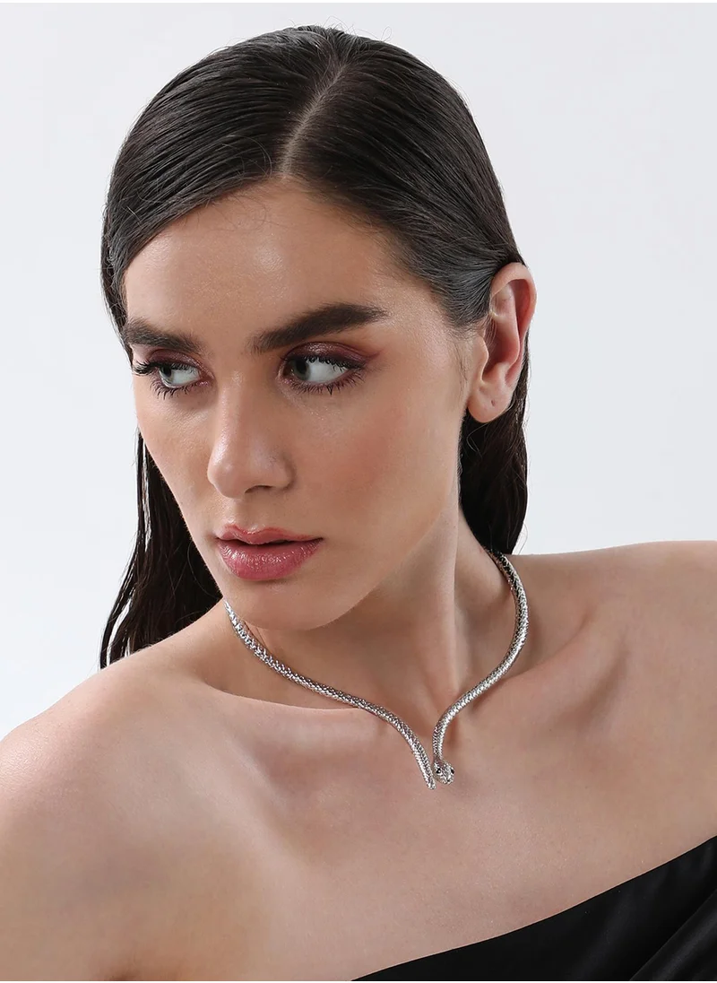 سوهي The Serpent Torque Stones Studded Necklace