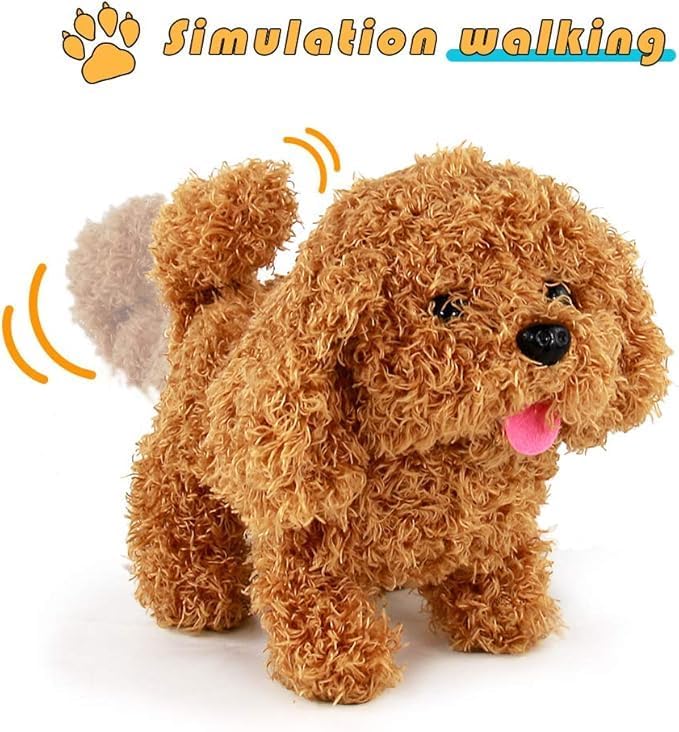 Styxon Walking and Barking Dog Soft Toy Fantastic Puppy Battery Operated Walking Dog Run Toy Kid Education Toy Best for Children [ 1 pcs ] (Broun) - Image 5