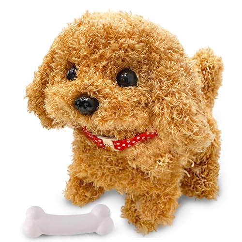 Styxon Walking and Barking Dog Soft Toy Fantastic Puppy Battery Operated Walking Dog Run Toy Kid Education Toy Best for Children [ 1 pcs ] (Broun) - Image 1