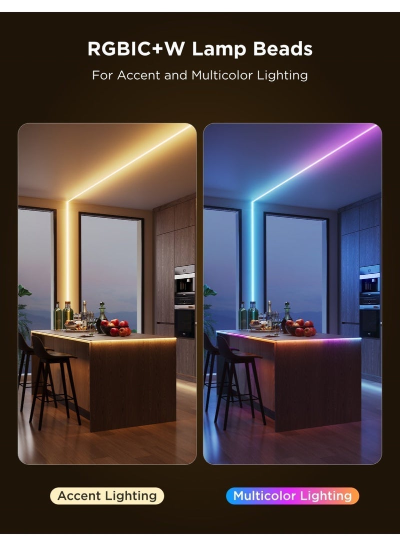 جوفي شريط اضاءة سي او بي ليد برو، ضوء ار جي بي اي سي دبليو ذكي مع ابيض دافئ، 3 متر، داخلي، شريط اضاءة LED - Image 5