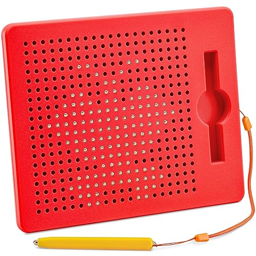 AYNAT FUN Magnetic Drawing Board for Kids Toddlers with Beads and Magnet Stylus Pen Magnetic Tablet Toy for Airplane Car Ride Activities for Kids - Image 1