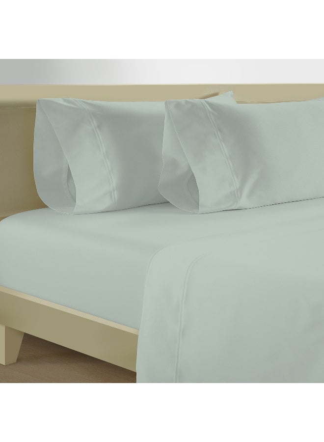 Cottage Cottage 200TC cotton fitted sheet 200*200cm, mint green