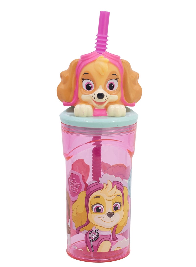 STOR PawPatrol Girl Power 3D Figurine Tumbler Water Bottle For Kids 360 ML - Image 1