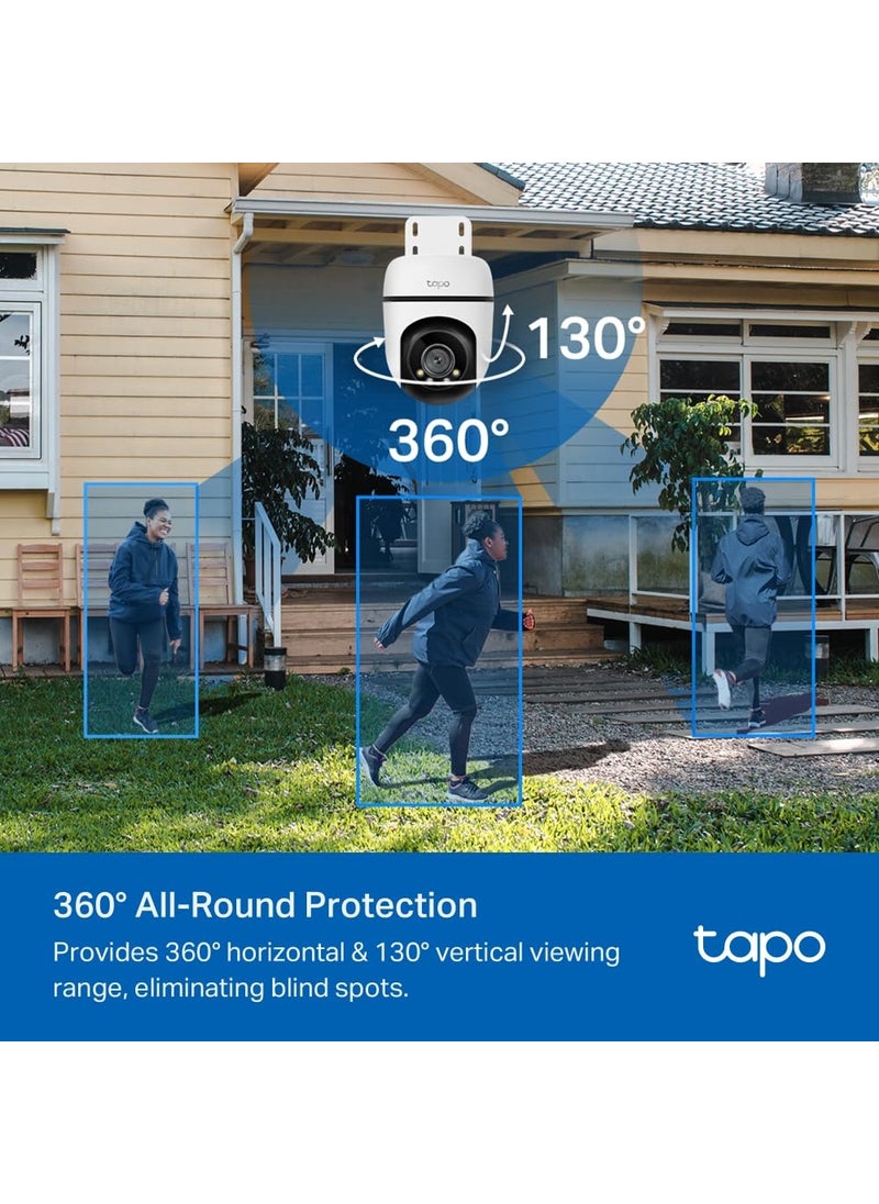 tapo - Tapo TP-Link 2K 3MP 1296P Outdoor Pan/Tilt Security Wi-Fi Camera, IP65 Weatherproof, Motion Detection, 360 C510W - Image 1