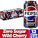 Pepsi Zero Sugar Cola Soda Wild Cherry 12 Fl Oz Cans Pack of 12 - Image 4