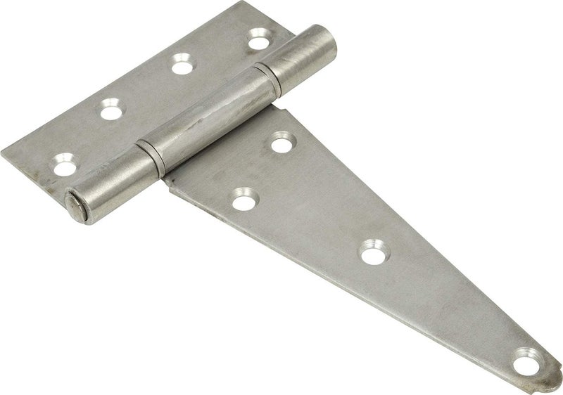 HARDWARE ESSENTIALS 851827 Heavy Duty T-Hinges Stainless Steel 6" - Image 1