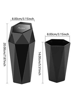 Garlo Sulfar Car Trash Can with Lid, New Car Dustbin Diamond Design, Leakproof Vehicle Trash Bin, Mini Garbage Bin for Automotive Car, Home, Office, Kitchen, Bedroom  - Image 2