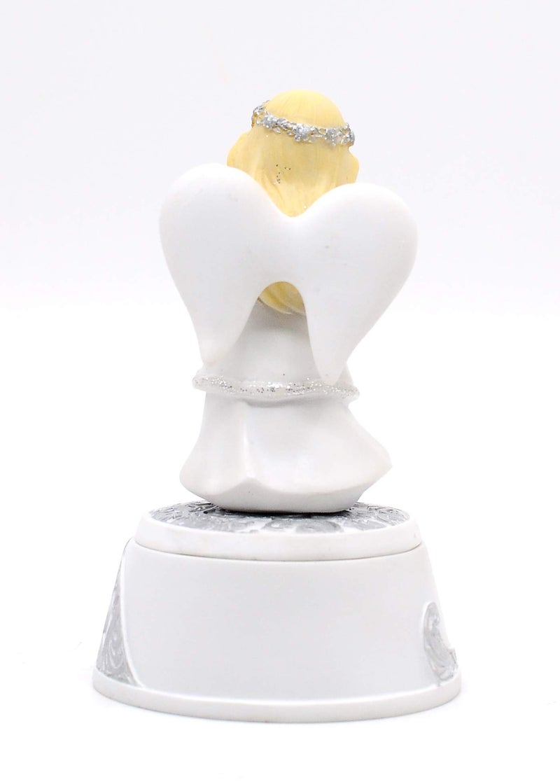 Comfy Hour Faith and Hope Collection, First Communion figurine, Religious Keepsake Box, Praying Girl with Holy Cross Rosary, First Communion Gift for Girls, Gifts for Christian and Catholic, Polyresin - Image 2