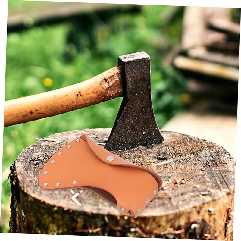 غطاء غمد الفأس الجلدي غطاء الفأس المحمول غلاف واقي للتخييم والسلامة في الهواء الطلق - Image 4