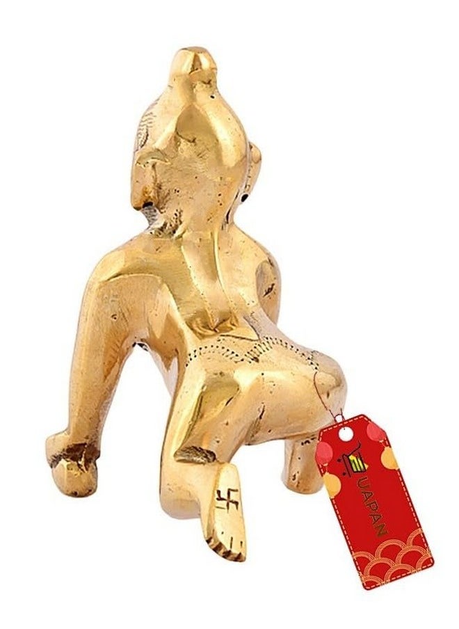 أوبان وزن UAPAN النحاسي Laddu Gopal Idol Krishna Kanha Laddo - 600 جرام (12 سم)  - Image 2