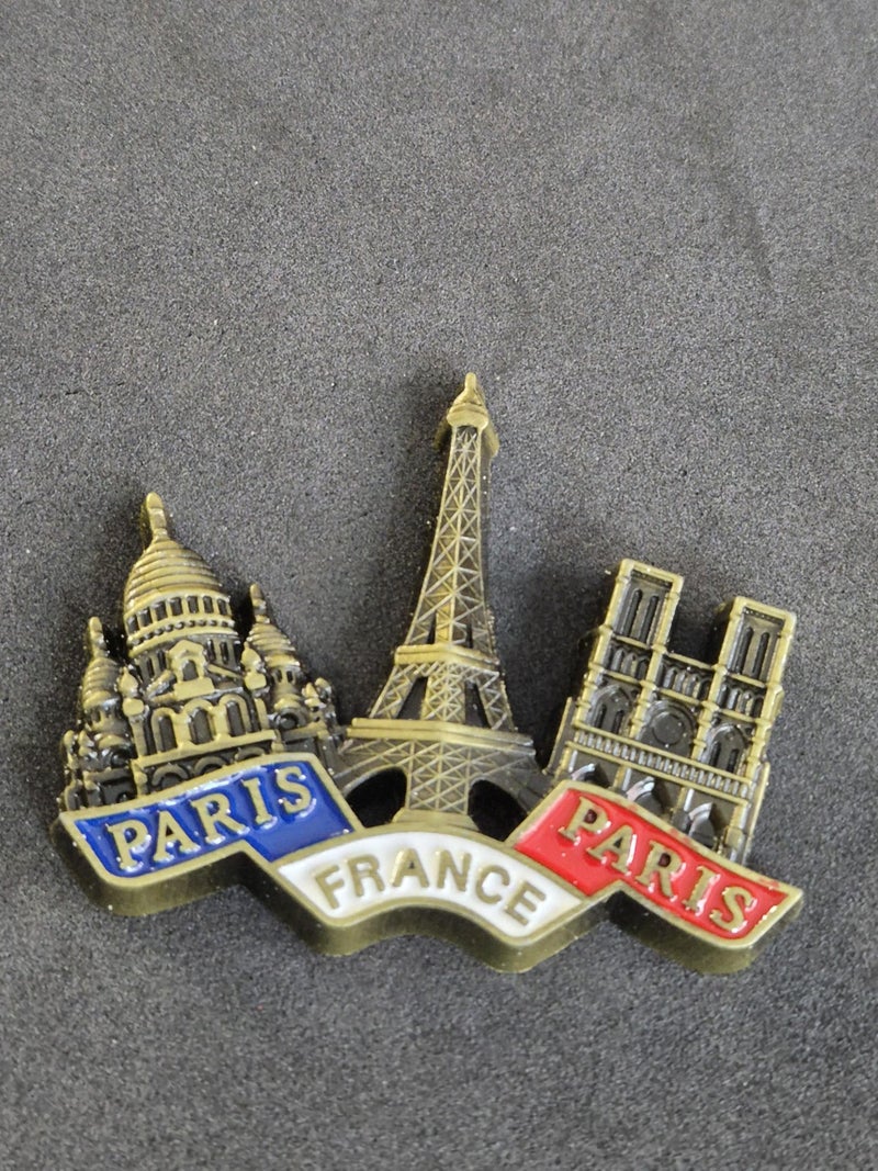 DT DECTONE Regular Metal Fridge Magnet, France, Paris 3D Metal Magnet for Fridge, Study Table, Office Desk, Premium Gift, Best Home Decor Item for Travel Enthusiasts , 1 Pack - Image 4