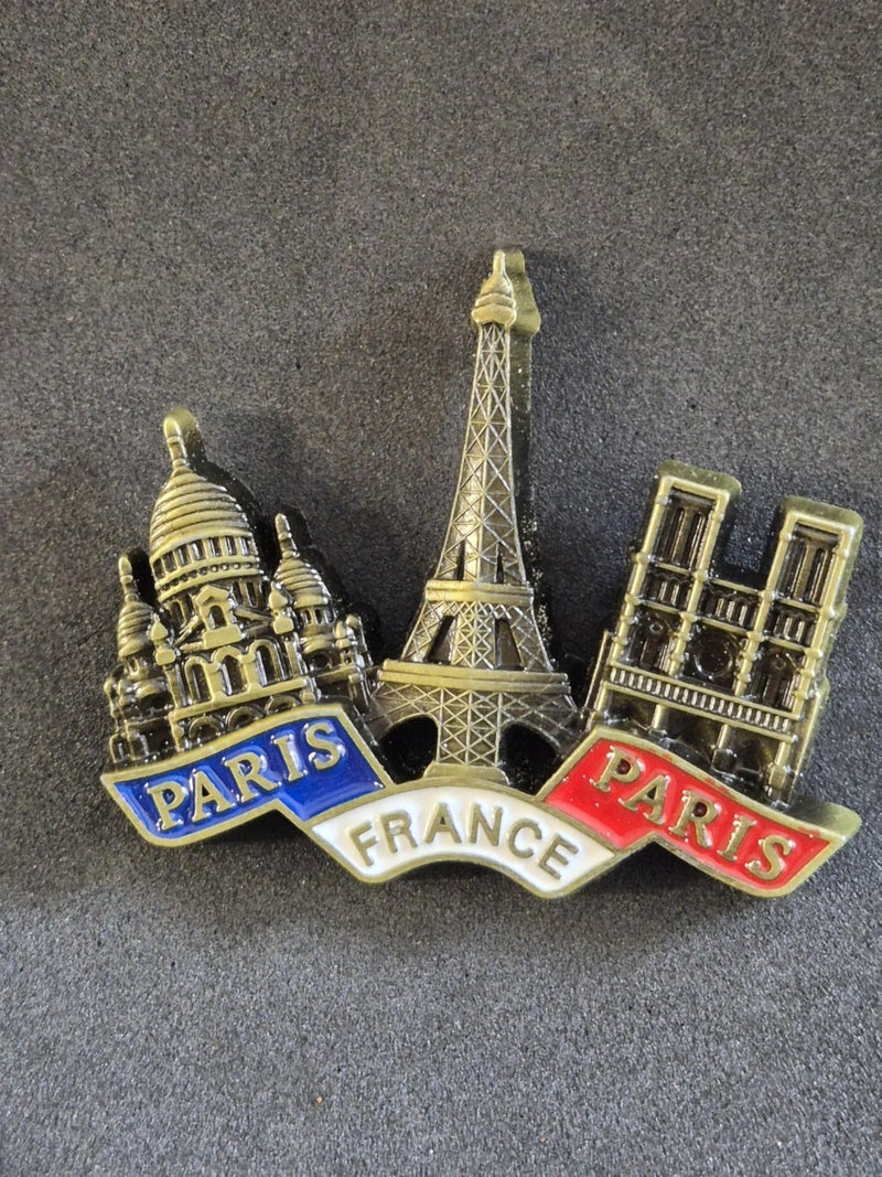 DT DECTONE Regular Metal Fridge Magnet, France, Paris 3D Metal Magnet for Fridge, Study Table, Office Desk, Premium Gift, Best Home Decor Item for Travel Enthusiasts , 1 Pack - Image 5