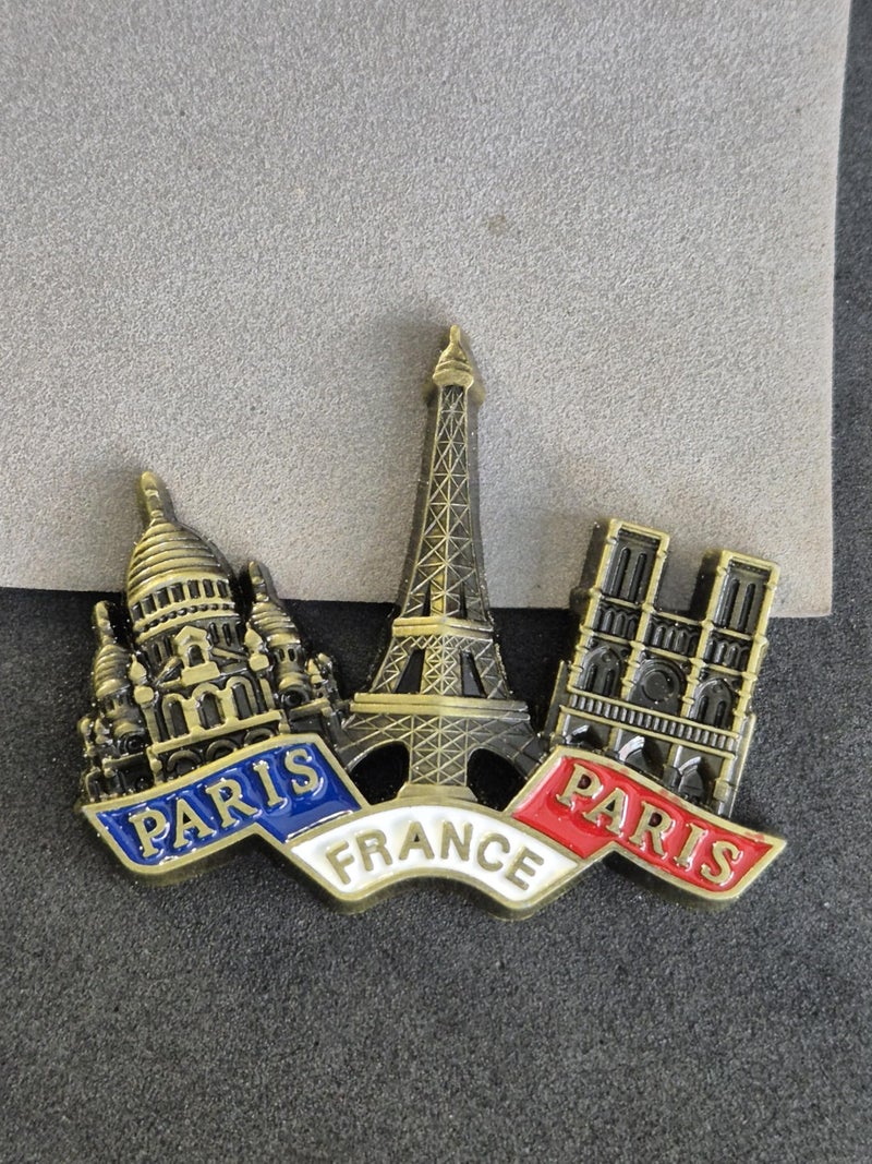 DT DECTONE Regular Metal Fridge Magnet, France, Paris 3D Metal Magnet for Fridge, Study Table, Office Desk, Premium Gift, Best Home Decor Item for Travel Enthusiasts , 1 Pack - Image 3