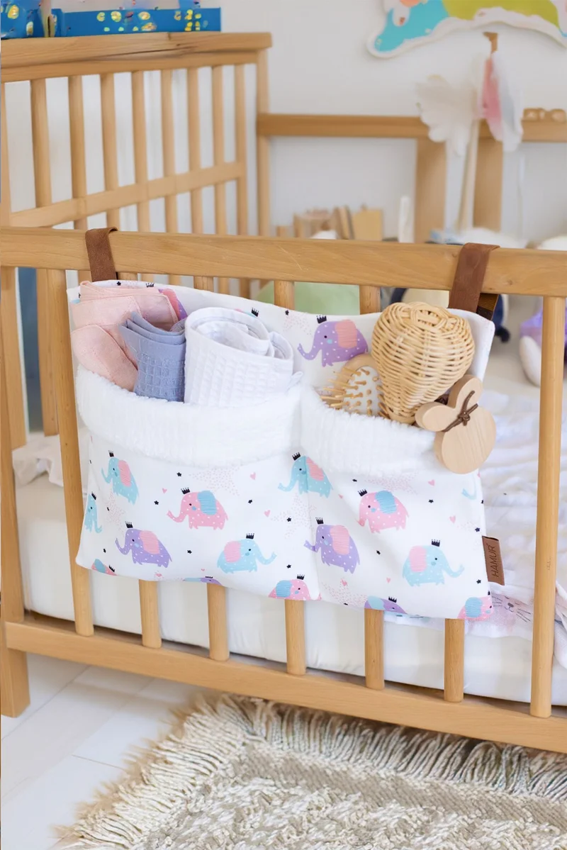 هامور Dough Practical Hanger Organizer Baby Stroller Crib Side Fluffy Organizer Elephant