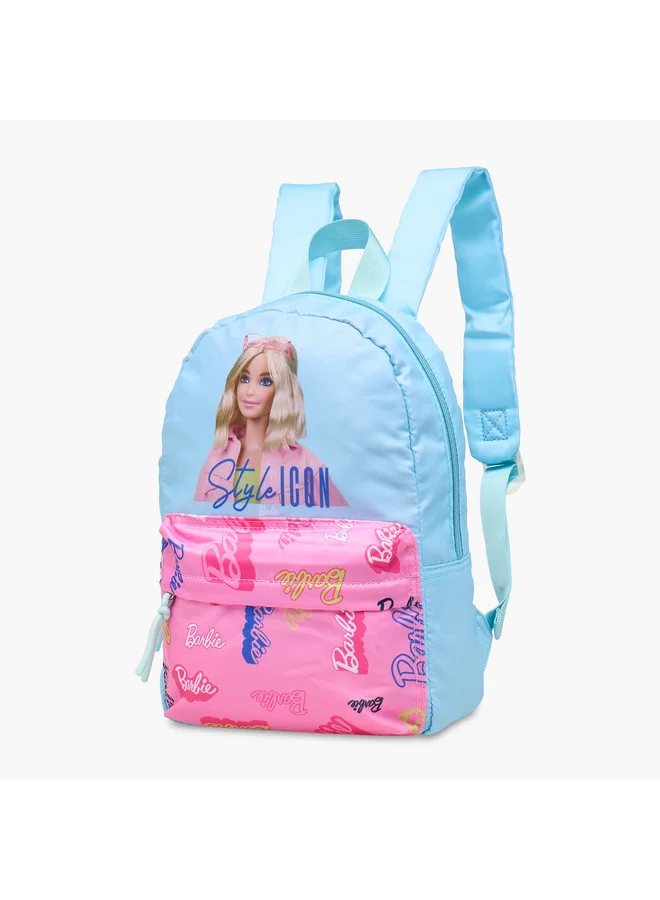 باربي Boys Print School Backpack with Adjustable Shoulder Straps - 33x25x10 cm