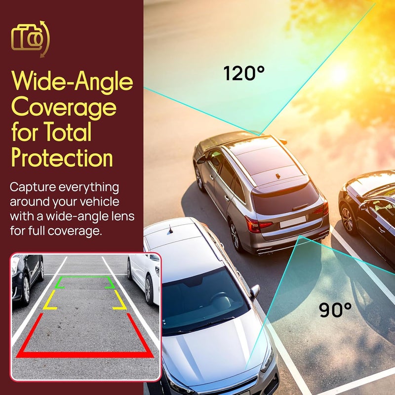 Pyle Dash Cam Rearview Mirror 4.3” DVR Monitor Rear View Dual Camera Video Recording System Built in G Sensor Motion Detect Parking Control Loop Record Support PLCMDVR49, Black, 4.3 inches - Image 4