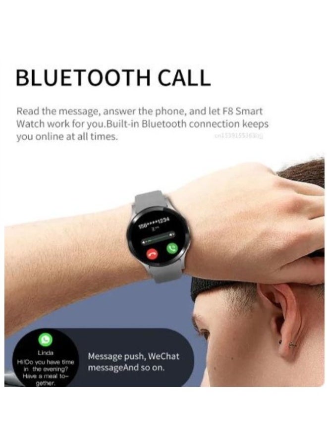 F8 Smart Watch 1.39" Full HD IPS Touch Screen, Bluetooth 5.0 Calling, AI Voice Assistant, Heart Rate B.P & SpO₂ Monitor, Sleep Tracking, IP67 Waterproof Fitness Watch for Men & Women - Black - Image 3