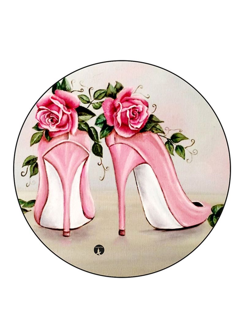 RKN Shoes Printed Mouse Pad Round  Multicolour