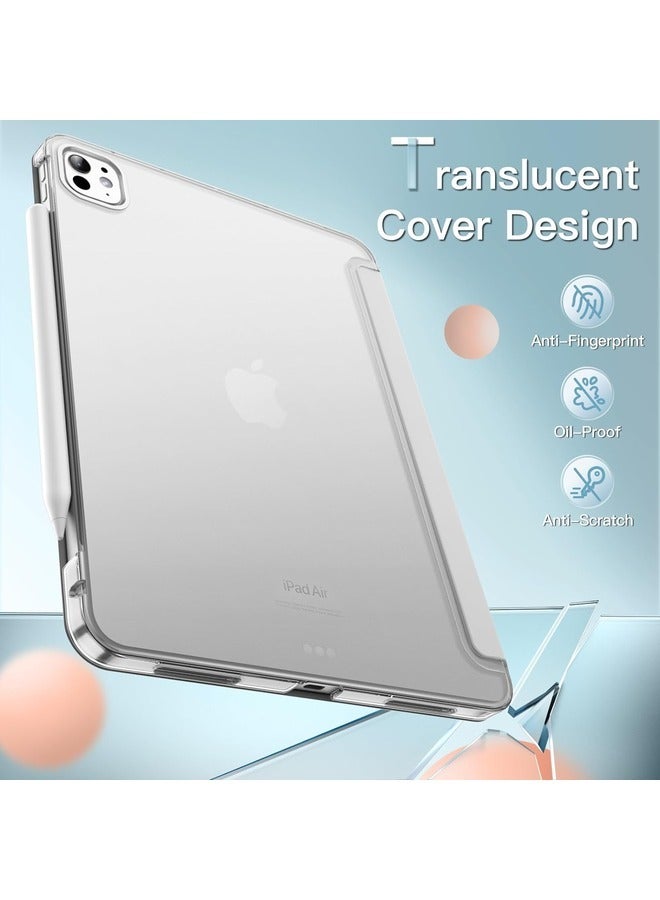 ELTRAZONE Silver Slim Smart Cover for iPad Pro 13-Inch M4 (2024) – Hard Back Shell, Adjustable Stand, and Auto Wake/Sleep Feature - Image 4