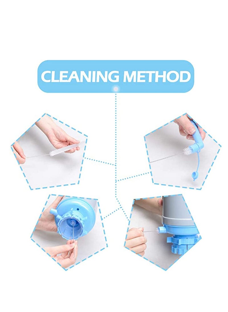 Zikra Hand Press Bottle Drinking Water Pump, Easy to Use Blue Gray Thickened Manual Hand Pressure Drinking Fountain Pressure Press Pump with an Extra Short Tube for Home Use with Cap - Image 5