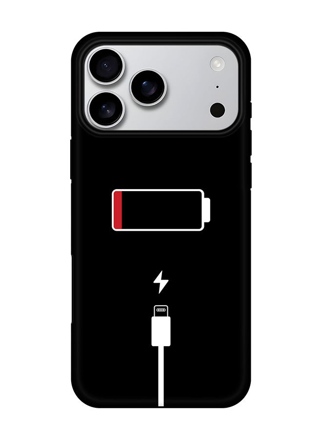 Stylizedd Tough Pro Magnetic Case for iPhone 17 Pro Max, Dual Layer hybrid PC + TPU Mobile Cover Matte - Battery Empty