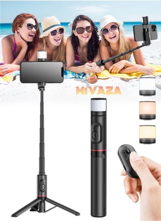 3-in-1 Selfie Tripod Stick with Light - Portable Tripod with Remote - Rotatable and Retractable Tripod - Mobile Phone Holder for Tiktok, Live Streaming, Vlog - Multifunctional Outdoor Stand - 75cm - pzsku/Z38CF013AC6CA4001A13CZ/45/_/1724216443/0a7a3eee-c76d-43e7-8621-8973c542b778