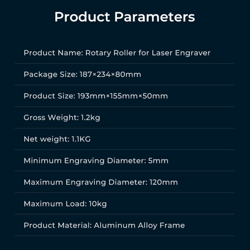 Creality 3D CREALITY Rotary Roller Perfect for Engraving Cylindrical Objects Support 5-120mm Width Adjustable 7-gear Design for 22W Creality Falcon2/CR-Laser Falcon 10W Engraver - Image 2
