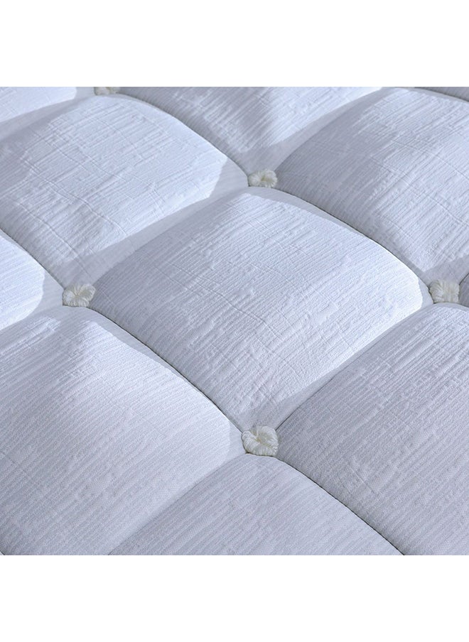 DANUBE HOME Charcoal Foam With Pocket Spring Mattress Medium Firm Feel King Mattress Spine Balance For Pressure Relief 25 cm Thickness White Size L200xW180  - Image 2