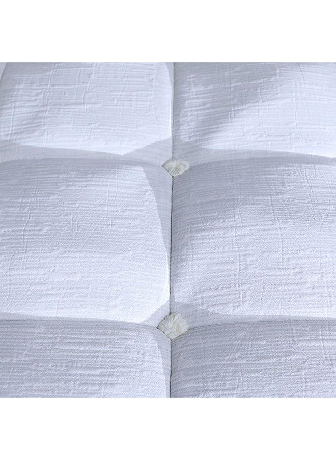 DANUBE HOME Charcoal Foam With Pocket Spring Mattress Medium Firm Feel King Mattress Spine Balance For Pressure Relief 25 cm Thickness White Size L200xW180  - Image 3