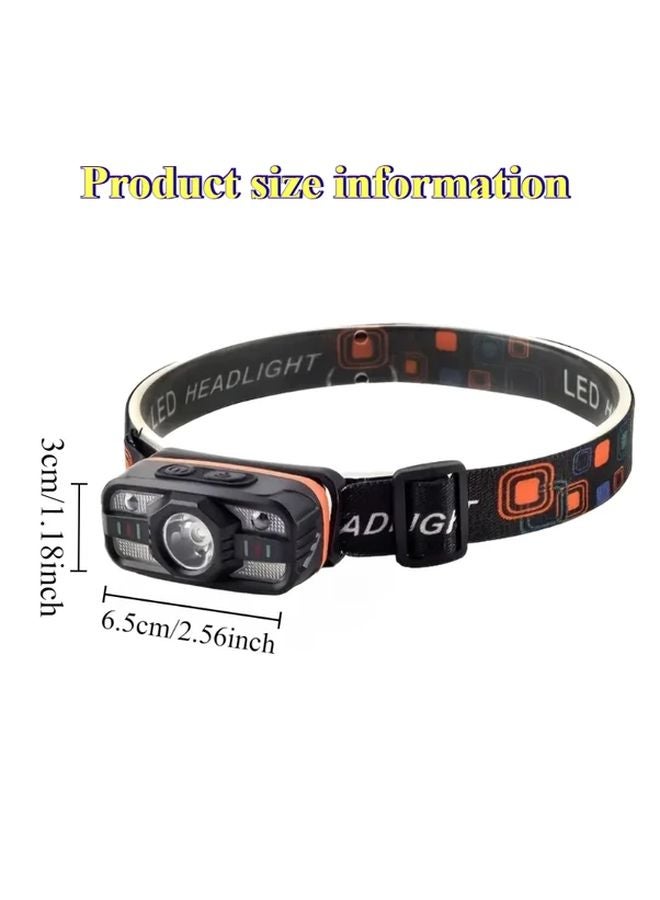 Model 113 USB Rechargeable Outdoor Camping Headlamp IP65 Waterproof Hands Free Light - Image 4