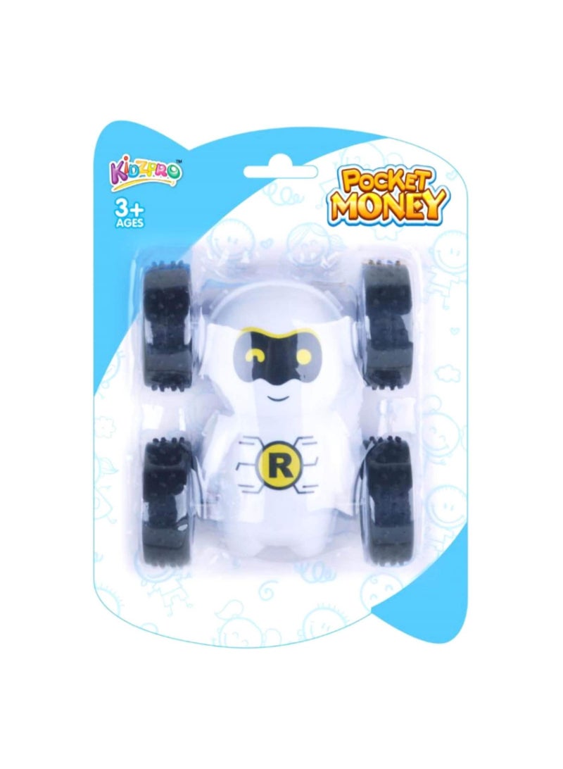Kidzpro Pocket Money Friction Robot Stunt Car White