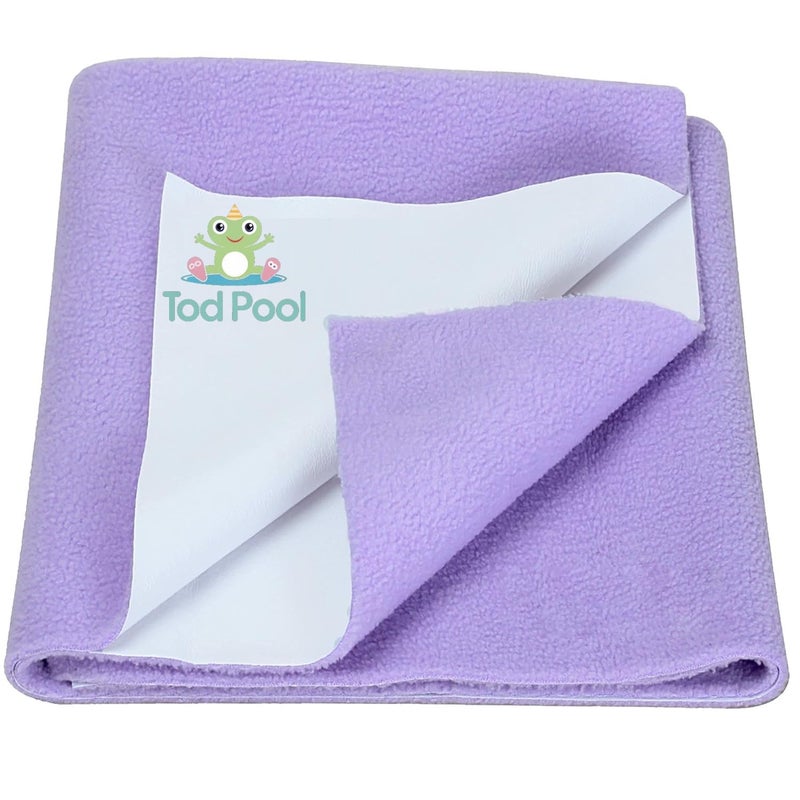Tod PooL Breathable Bed Protector | Anti-Piling Fleece Extra Absorbent Washable | Waterproof Quick Dry Sheet | Bed Protector Sheet for Kids and Adults (1, Voilet, Double Bed Size (260x200cm)) - Image 1